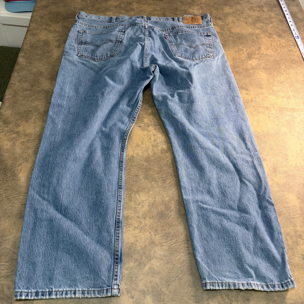 Levi's 505 Regular Fit Jeans Mens 46x32 Blue Denim Straight Leg 4377